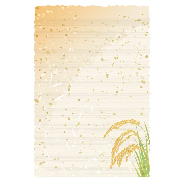秋冬お米豊作稲穂和風和紙フレーム飾り枠背景素材和柄壁紙無料イラストフリー素材 無料イラスト素材 素材ラボ