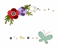 花と蝶の飾り