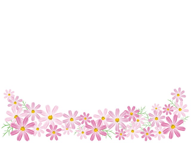 秋桜コスモス曲線ライン花畑フレーム装飾飾り枠植物背景素材壁紙無料イラストフリー素材 無料イラスト素材 素材ラボ