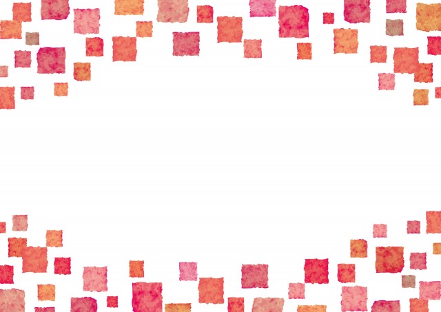 四角形ドット柄水彩画ピンク色手描き幾何学模様ラインフレーム飾り枠背景素材壁紙無料イラストフリー素材 無料イラスト素材 素材ラボ