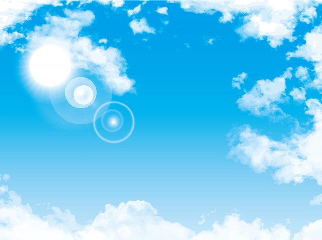 青空白い雲太陽背景素材壁紙無料イラストフリー素材 無料イラスト素材 素材ラボ