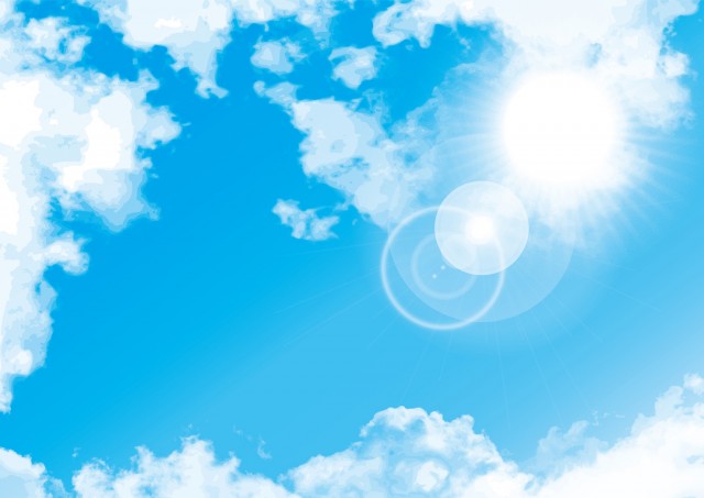 青い空梅雨明けの明るい夏空イメージキラキラ太陽背景素材壁紙無料イラストフリー素材 無料イラスト素材 素材ラボ