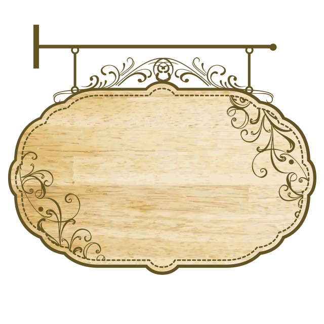 喫茶店カフェアンティーク木製洋風看板フレーム飾り枠無料イラストフリー素材 無料イラスト素材 素材ラボ