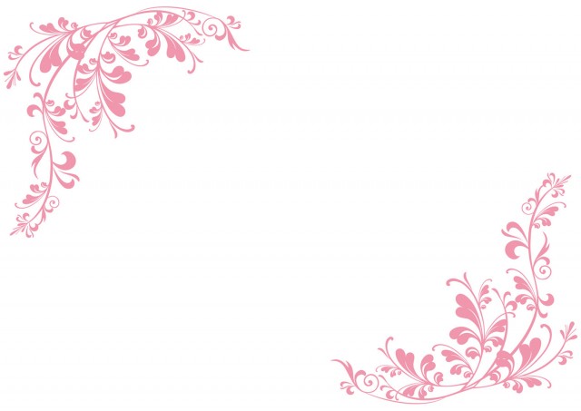 ピンク色アンティーク洋風フレーム飾り枠背景素材壁紙無料イラストフリー素材 無料イラスト素材 素材ラボ