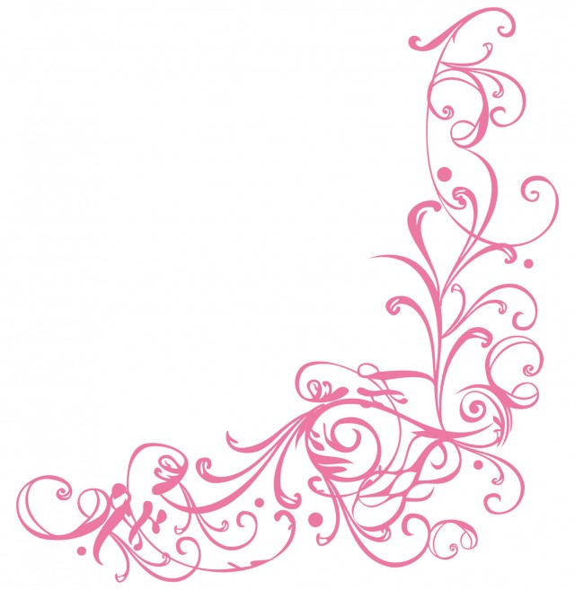 ピンク色洋風クラシックフレーム角コーナー飾り枠素材無料イラストフリー素材 無料イラスト素材 素材ラボ