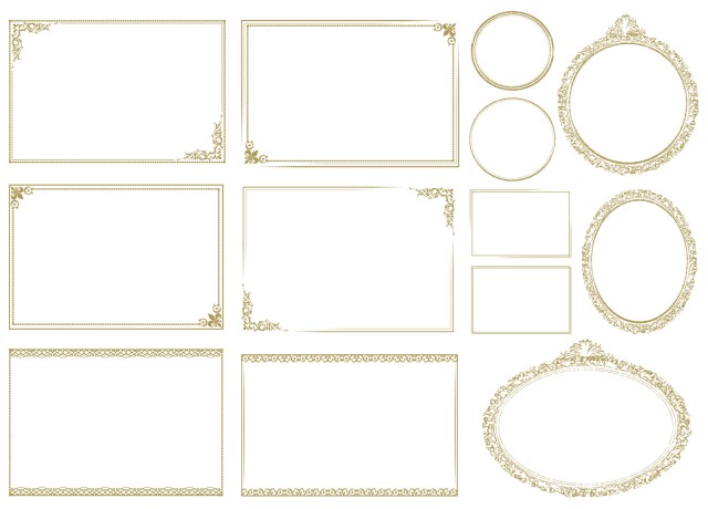 洋風フレームアンティーク飾り枠背景素材壁紙無料イラストフリー素材 無料イラスト素材 素材ラボ