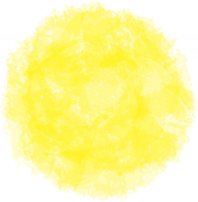 ビビッドイエロー黄色満月太陽水彩画円丸フレーム飾り枠背景素材壁紙無料イラストフリー素材 無料イラスト素材 素材ラボ