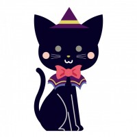 ハロウィン 黒猫…