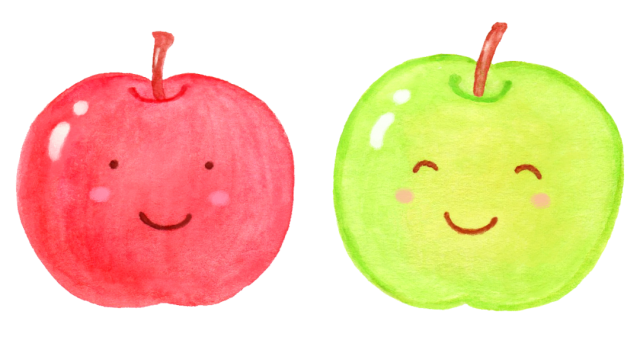 水彩のかわいいりんごのイラスト 無料イラスト素材 素材ラボ