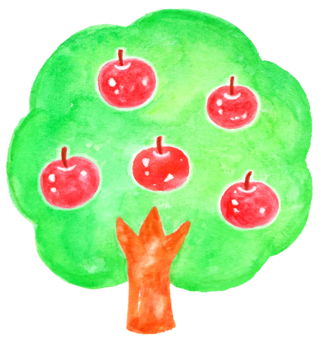 水彩のリンゴの木のイラスト 無料イラスト素材 素材ラボ