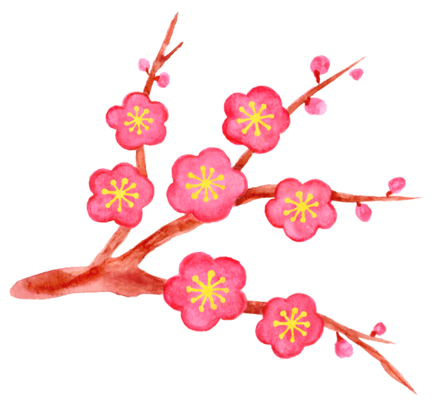 水彩の梅の花のイラスト 無料イラスト素材 素材ラボ