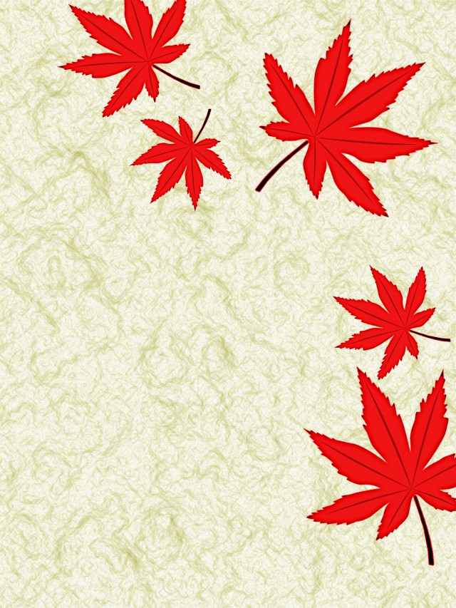 和紙に紅葉の葉っぱ壁紙シンプル背景素材イラスト 無料イラスト素材 素材ラボ