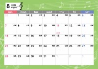 音符のカレンダー…