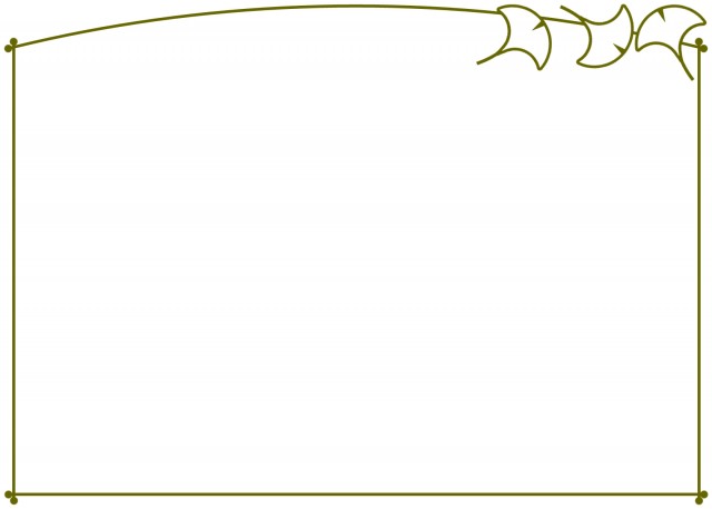 銀杏の葉っぱフレームシンプル飾り枠背景イラスト