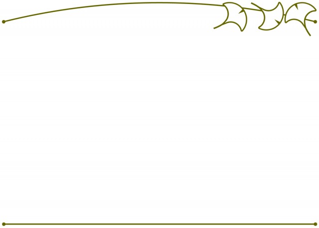 銀杏の葉っぱフレームシンプル飾り枠背景イラスト　