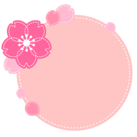桜の花の丸型フレ…