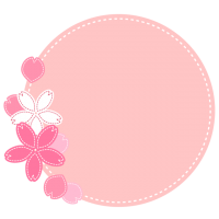 桜の花の丸型フレ…