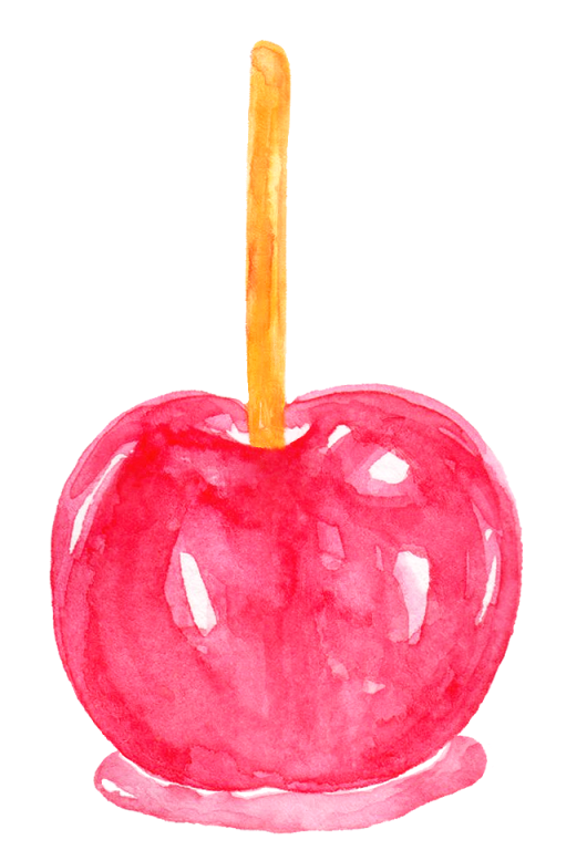 水彩のりんご飴のイラスト 無料イラスト素材 素材ラボ