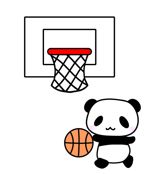 バスケットボールをしているパンダイラスト 無料イラスト素材 素材ラボ