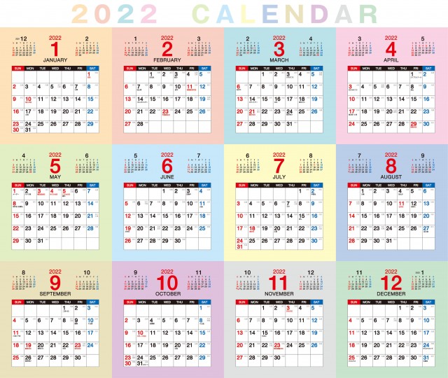 2022年 卓上カレンダー（12カ月）まとめ