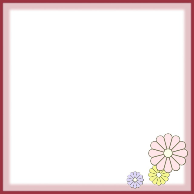 正方形フレーム 菊 和風イラスト 赤 無料イラスト素材 素材ラボ