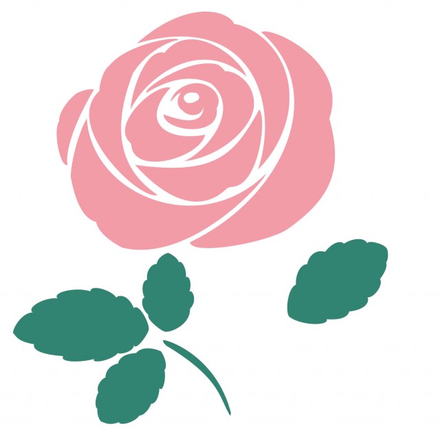 ピンクの薔薇の花のイラスト 一輪 透過png 無料イラスト素材 素材ラボ