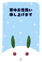 かわいい雪ウサギ…