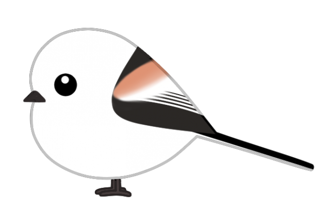 シマエナガ 日本の野鳥 透過png 無料イラスト素材 素材ラボ