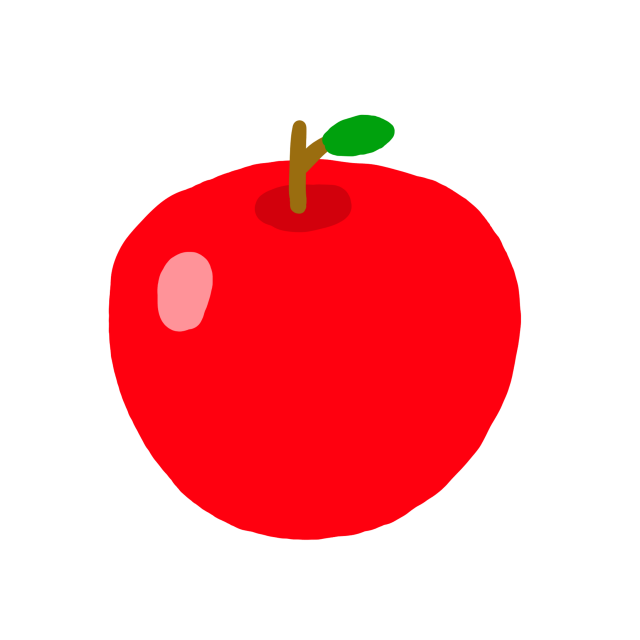 リンゴ(手描き)