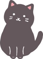 ねこのイラスト黒…