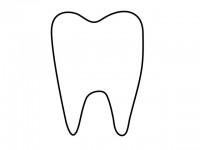 歯、手書き風シン…