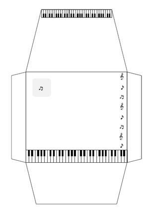 鍵盤 封筒テンプレート 無料イラスト素材 素材ラボ
