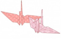 2羽の折鶴(ピン…