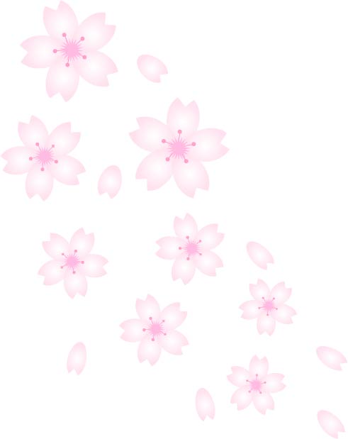 舞い散る桜の花と花びらのワンポイントイラスト 無料イラスト素材 素材ラボ