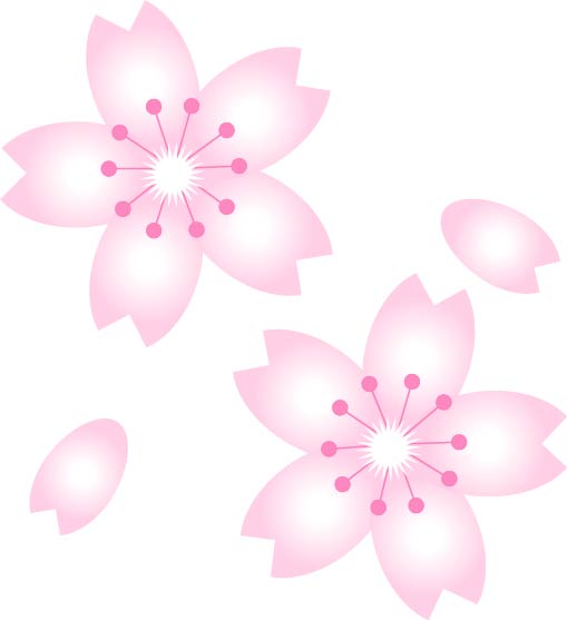 春のイメージのきれいな桜の花と花びらのイラスト 無料イラスト素材 素材ラボ