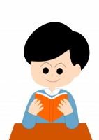 本を読む男性