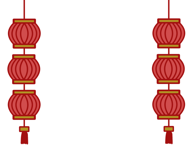 中華風の赤提灯のフレーム背景 無料イラスト素材 素材ラボ