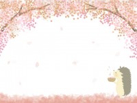 桜を集めるハリネ…