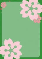 桜お花見の枠フレ…