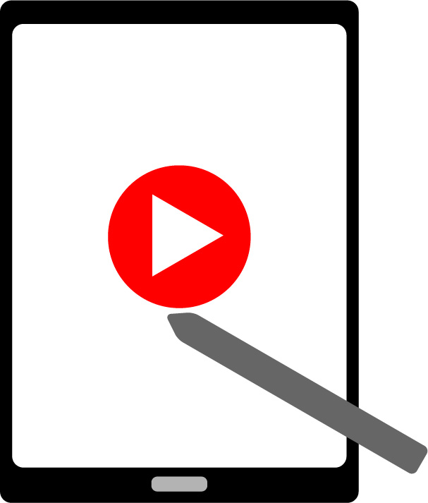 タブレットで動画を表示する 無料イラスト素材 素材ラボ