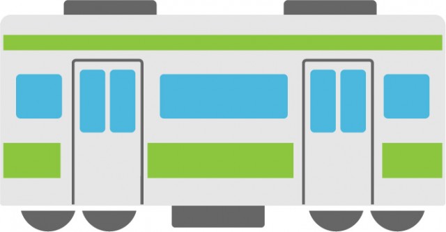 電車 緑 横向き 無料イラスト素材 素材ラボ