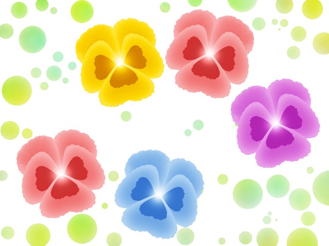 パンジー壁紙画像シンプル花模様背景素材イラスト