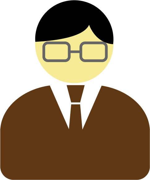 会社員 人物アイコン 男性 眼鏡 茶色 無料イラスト素材 素材ラボ