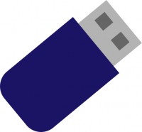 USBメモリ　青
