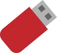 USBメモリ　赤