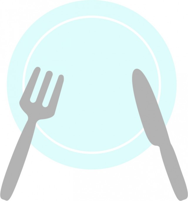 フォークとナイフとお皿02 食事中 無料イラスト素材 素材ラボ
