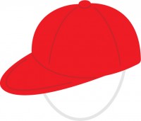 運動帽　赤