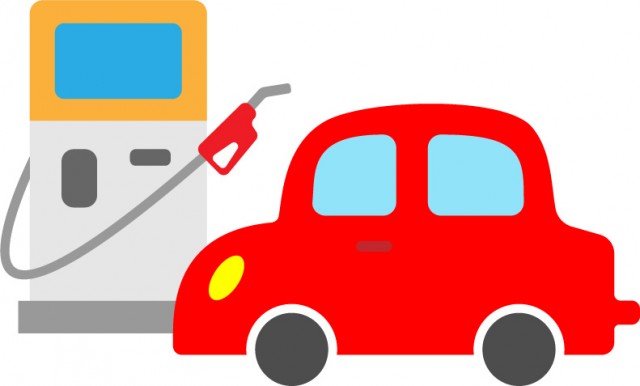 ガソリンスタンドと車 無料イラスト素材 素材ラボ
