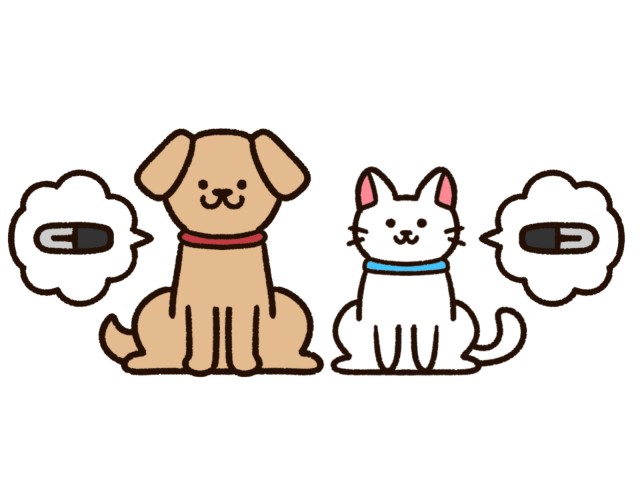 マイクロチップを装着した犬と猫 無料イラスト素材 素材ラボ