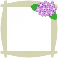 紫陽花の花模様フ…